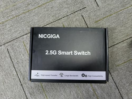 NICGIGA 10-Port 2.5Gb Ethernet Switch – 8×2.5G Base-T, 2×10G SFP+, Unmanaged, Fanless