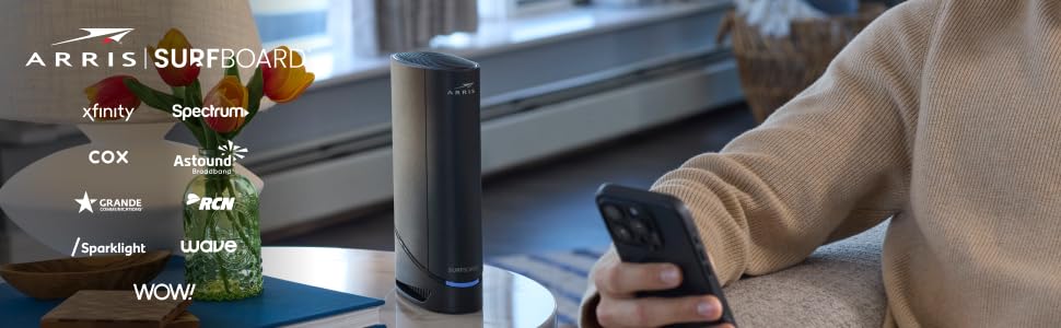 ARRIS G18 Cable Modem Router Combo – DOCSIS 3.1, WiFi 6 AX1800, Multi-Gigabit Support