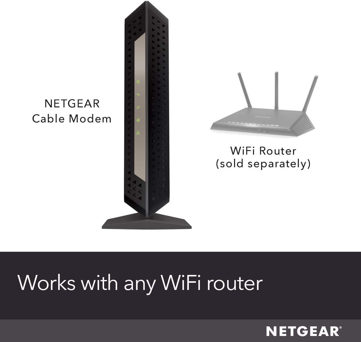 Netgear CM1000-1AZNAS Gigabit Cable Modem – 32x8 DOCSIS 3.1, Renewed