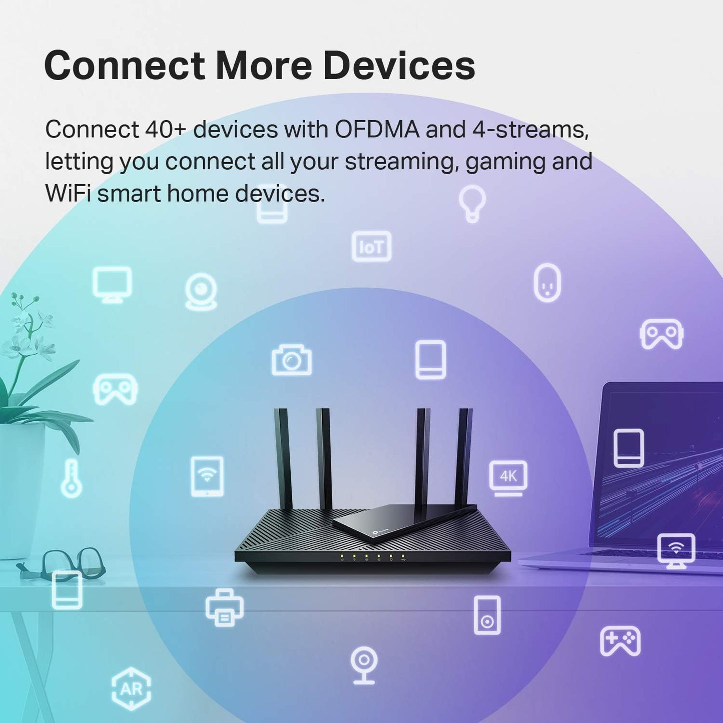 TP-Link Archer AX21 AX1800 WiFi 6 Router V4 – Dual Band, Gigabit, EasyMesh, Alexa Compatible