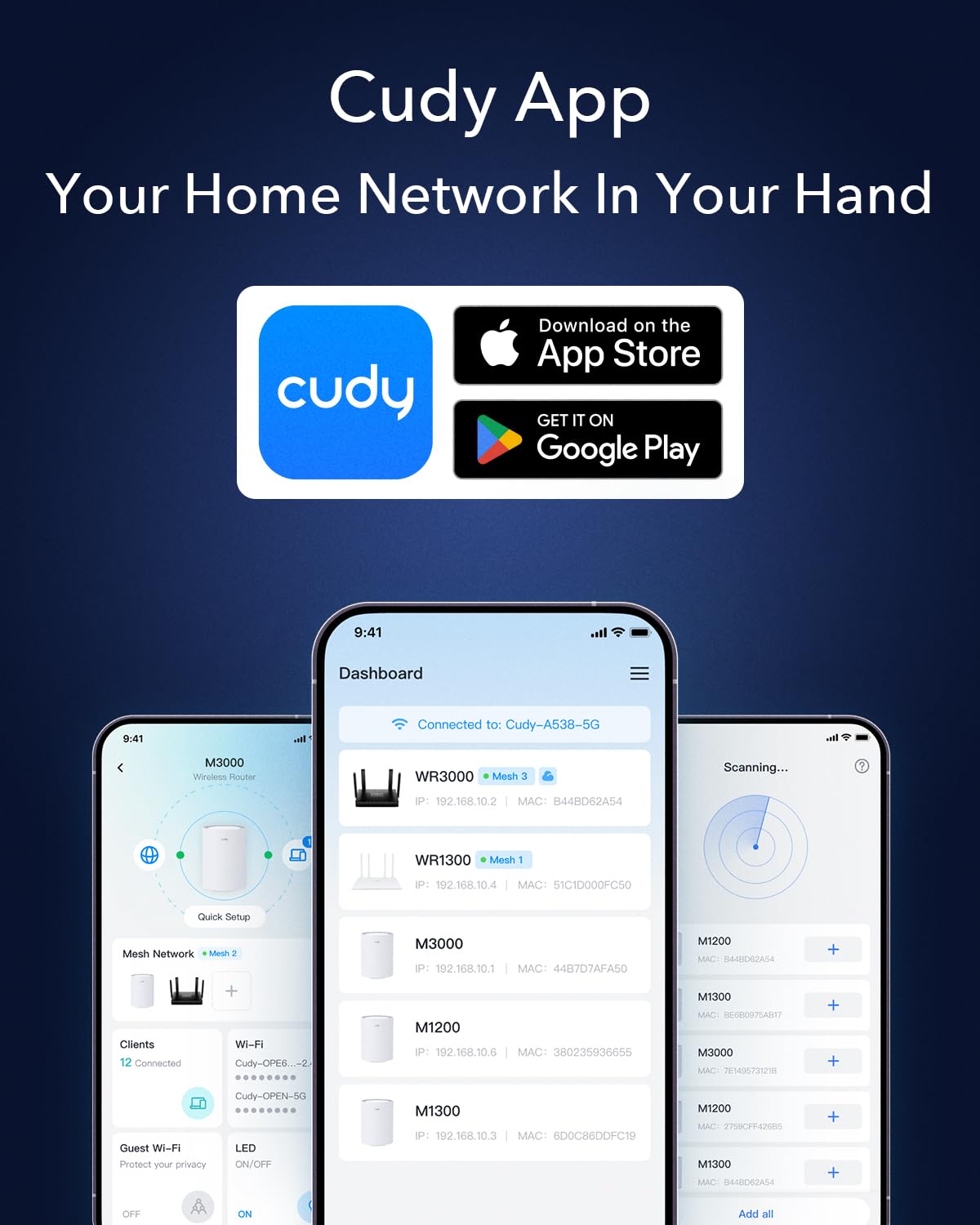 Cudy AX3000 WiFi 6 Mesh Router – Dual-Band, 2.5Gbps WAN, 4×Gigabit LAN, MU-MIMO, VPN Support