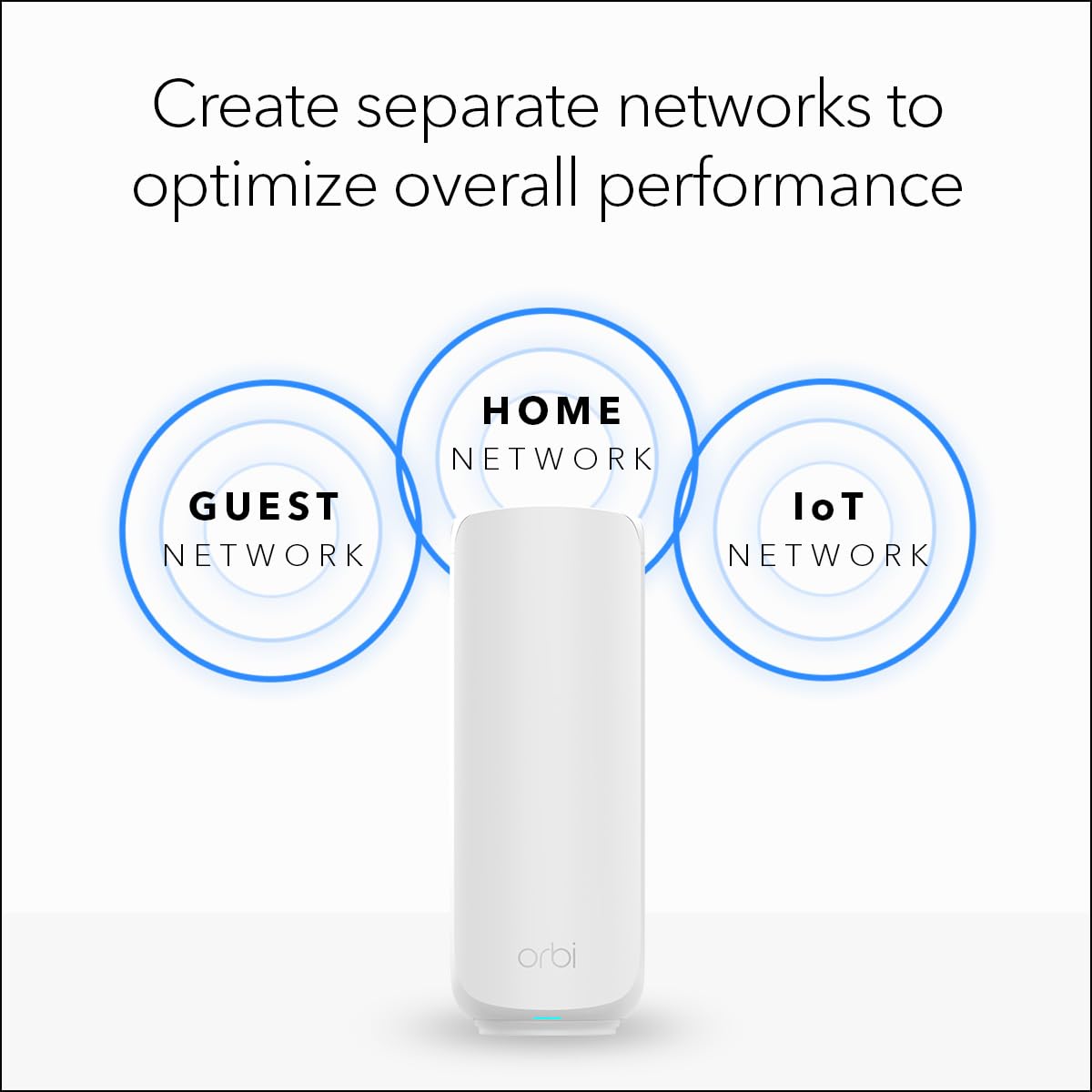 NETGEAR Orbi RBE373 Dual-Band WiFi 7 Mesh System – Router + 2 Extenders, BE5000, Up to 5Gbps, 2.5Gbps Port