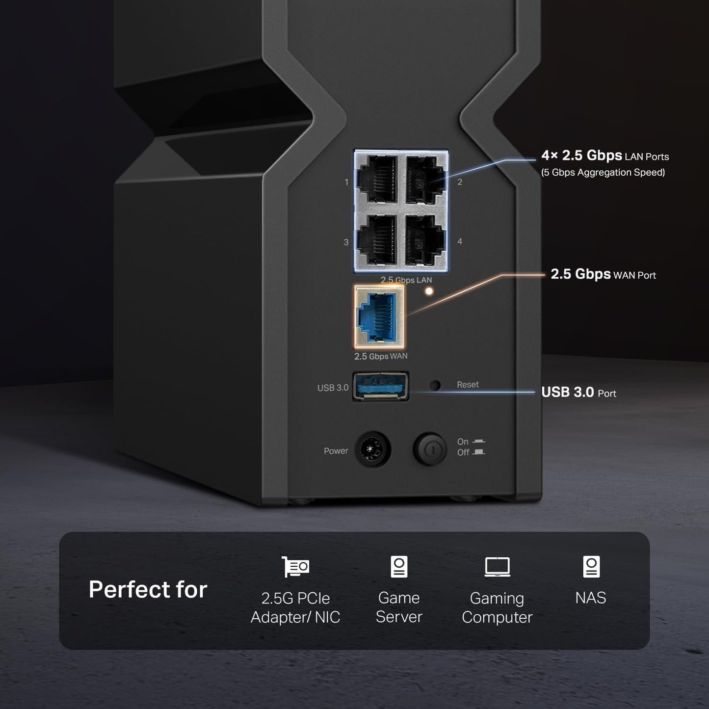 TP-Link Archer BE550 BE9300 Tri-Band WiFi 7 Router – 6-Stream, 2.5G Ports, 6 Antennas
