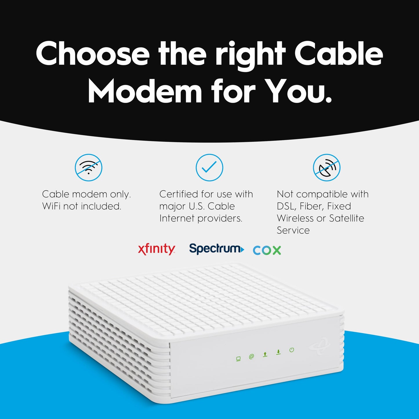Hitron CODA DOCSIS 3.1 Cable Modem – Up to 1Gbps, Requires Separate WiFi Router