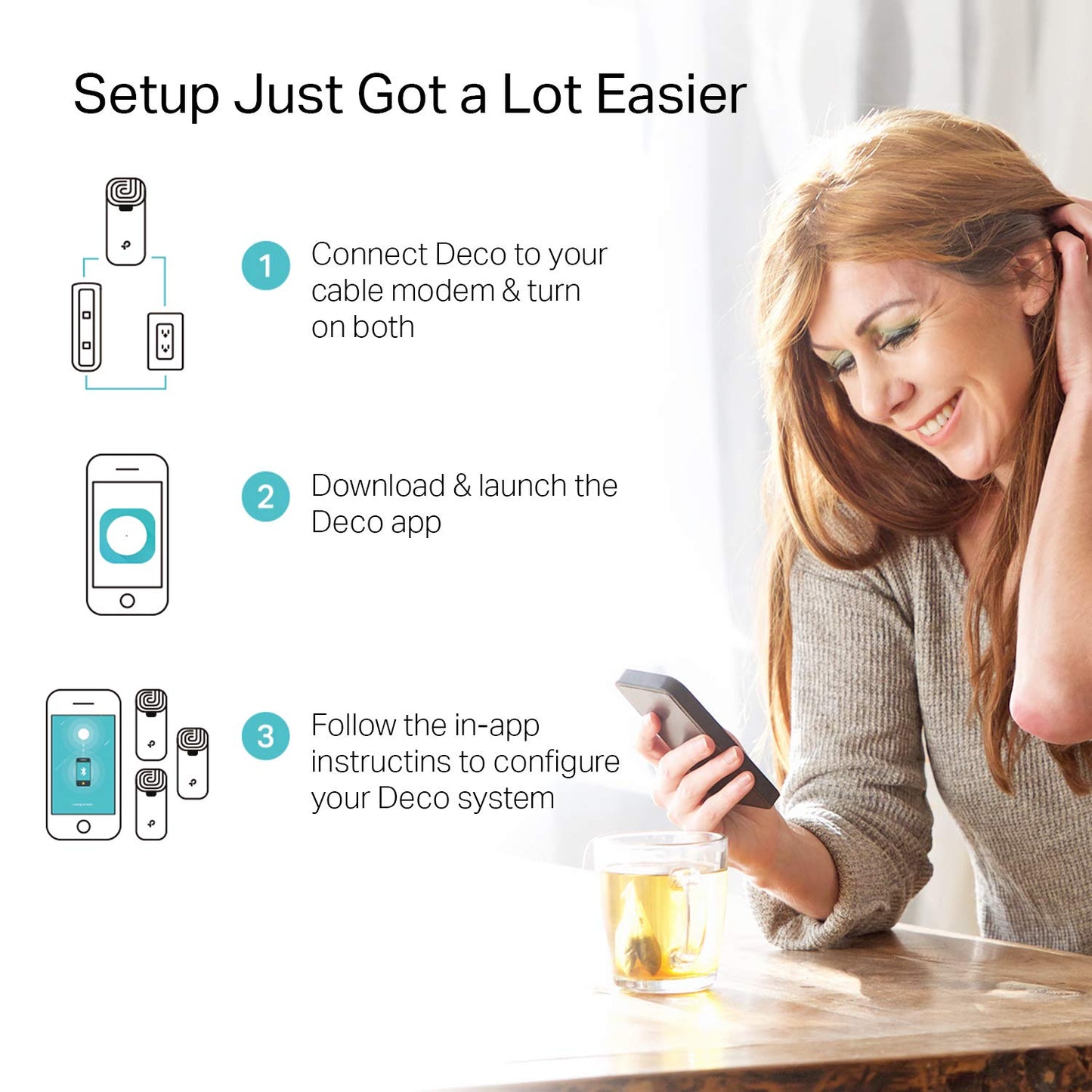 TP-Link Deco S4 AC1900 Mesh WiFi System (3-Pack) – Gigabit Ports