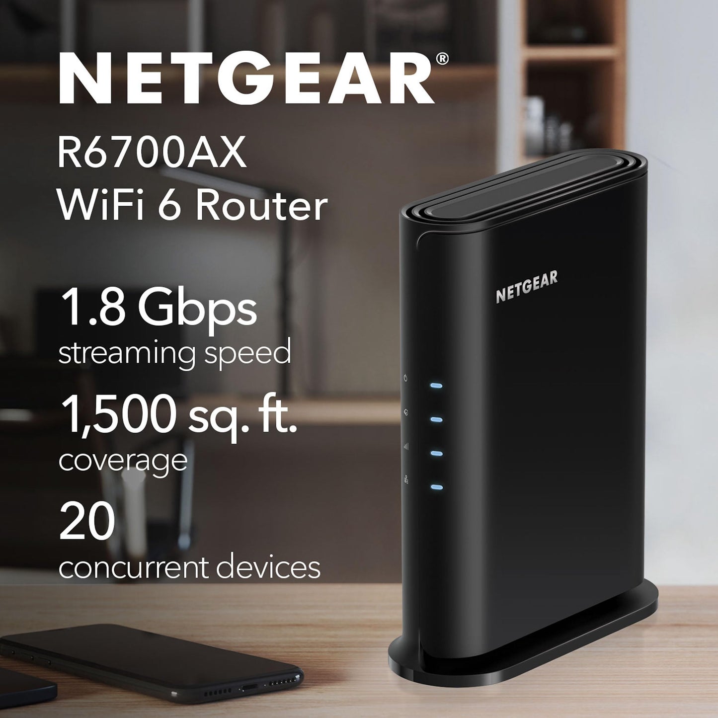 NETGEAR R6700AXv3 WiFi 6 Router – AX1800, Security Features