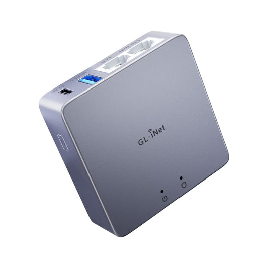 GL.iNet MT2500A Brume 2 Mini VPN Security Gateway – VPN Server/Client, 2.5G WAN, No Wi-Fi, Aluminum Case
