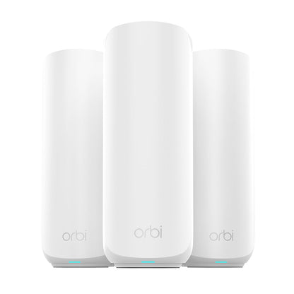 NETGEAR Orbi RBE373 Dual-Band WiFi 7 Mesh System – Router + 2 Extenders, BE5000, Up to 5Gbps, 2.5Gbps Port