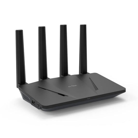 GL.iNet GL-AX1800 Flint WiFi 6 Router – Dual-Band, Gigabit, 5×1G Ports, Supports OpenVPN & WireGuard