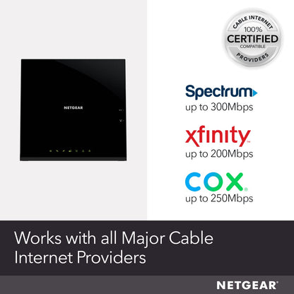 NETGEAR C6250 AC1600 Cable Modem Router Combo – 16x4 DOCSIS 3.0, Renewed