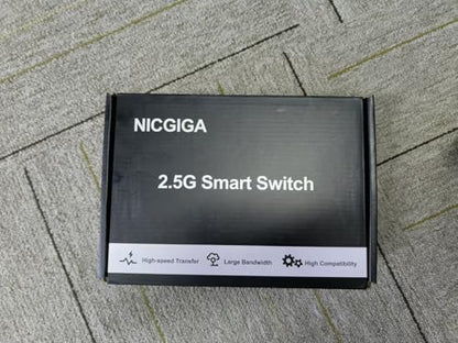 NICGIGA 10-Port 2.5Gb Ethernet Switch – 8×2.5G Base-T, 2×10G SFP+, Unmanaged, Fanless