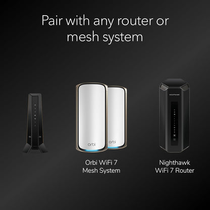 NETGEAR CM3000-1AZNAS DOCSIS 3.1 Mid/High-Split Cable Modem – Up to 2.5Gbps