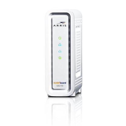 ARRIS Surfboard SB6190 DOCSIS 3.0 Cable Modem – 32x8, 1.4Gbps Download, 262Mbps Upload, Renewed