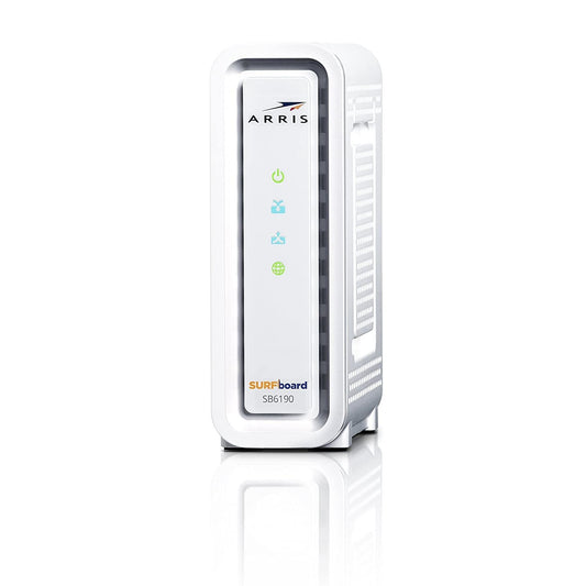 ARRIS Surfboard SB6190 DOCSIS 3.0 Cable Modem – 32x8, 1.4Gbps Download, 262Mbps Upload, Renewed