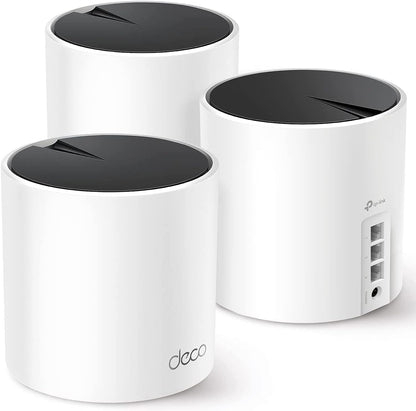 TP-Link Deco X55 AX3000 WiFi 6 Mesh System (3-Pack) – 6500 Sq.Ft Coverage, 3 Gigabit Ports, Ethernet Backhaul