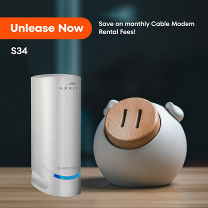 ARRIS S34 DOCSIS 3.1 Cable Modem – Multi-Gigabit, 2.5Gbps, No WiFi