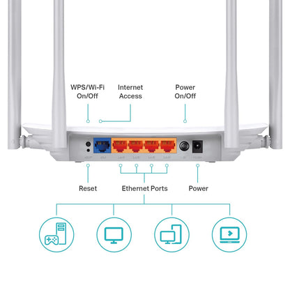 TP-Link Archer A54 AC1200 Dual-Band WiFi Router – 4 Fast Ethernet Ports, EasyMesh