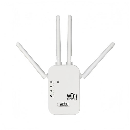 300Mbps Dual-Band WiFi Extender – Coverage up to 10,000 sq ft, Supports 65 Devices, White