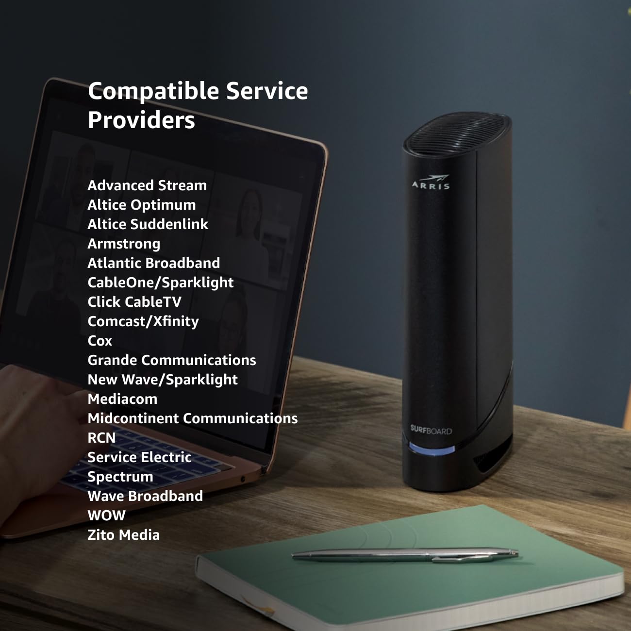 ARRIS G18 Cable Modem Router Combo – DOCSIS 3.1, WiFi 6 AX1800, Multi-Gigabit Support