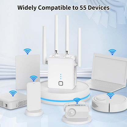nonser WiFi Extender 1200Mbps Dual Band – 5GHz/2.4GHz, Ethernet Port, Covers Up to 10,000 sq.ft