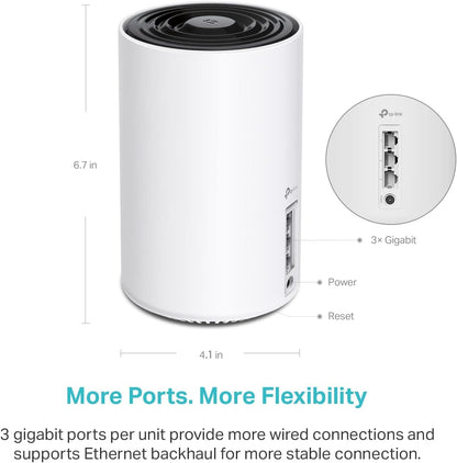 TP-Link Deco XE75 AXE5400 Tri-Band WiFi 6E Mesh System (2-Pack)