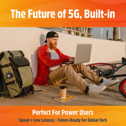 Solis Pro Mobile 5G Hotspot & Power Bank Bundle – Lifetime Data, 12GB/Year + 10GB Global, Multi-Carrier, Portable Wi-Fi