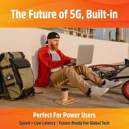 Solis Pro Mobile 5G Hotspot & Power Bank Bundle – Lifetime Data, 12GB/Year + 10GB Global, Multi-Carrier, Portable Wi-Fi