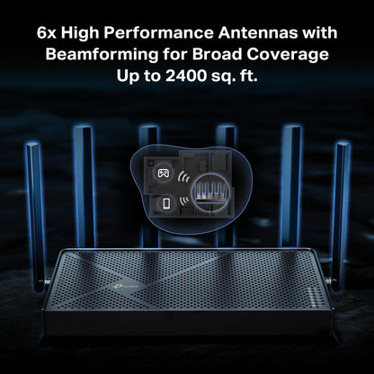 TP-Link Archer BE6500 BE400 Dual-Band WiFi 7 Router – Dual 2.5Gbps Ports, USB 3.0