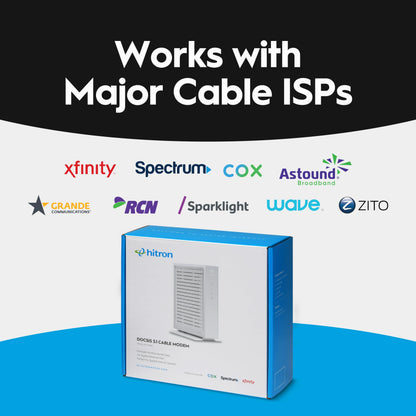 Hitron CODA56 DOCSIS 3.1 Multi-Gigabit Modem – 2.5Gbps Ethernet, No WiFi