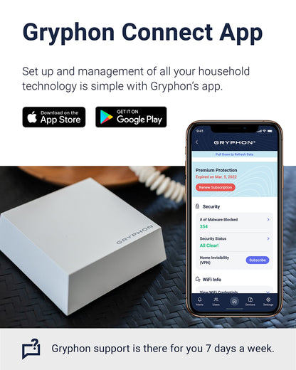 Gryphon Guardian Parental Control Mesh WiFi Router – AC1200 Dual-Band, 3-Pack, Covers up to 5,400 Sq Ft