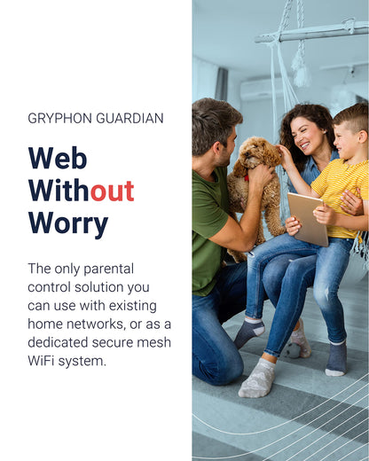 Gryphon Guardian Parental Control Mesh WiFi Router – AC1200 Dual-Band, 3-Pack, Covers up to 5,400 Sq Ft